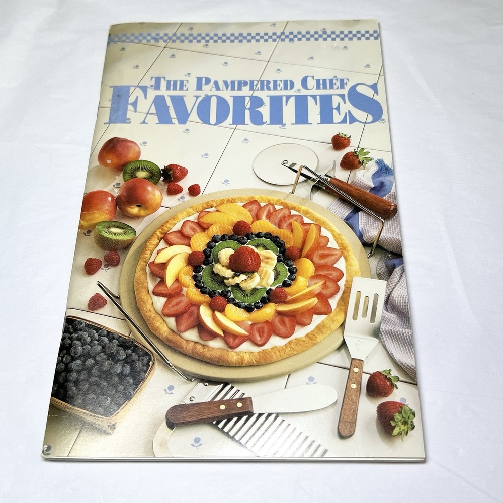Vintage The Pampered Chef Favorites Cookbook 1992 Recipes Meal Time Food Prep